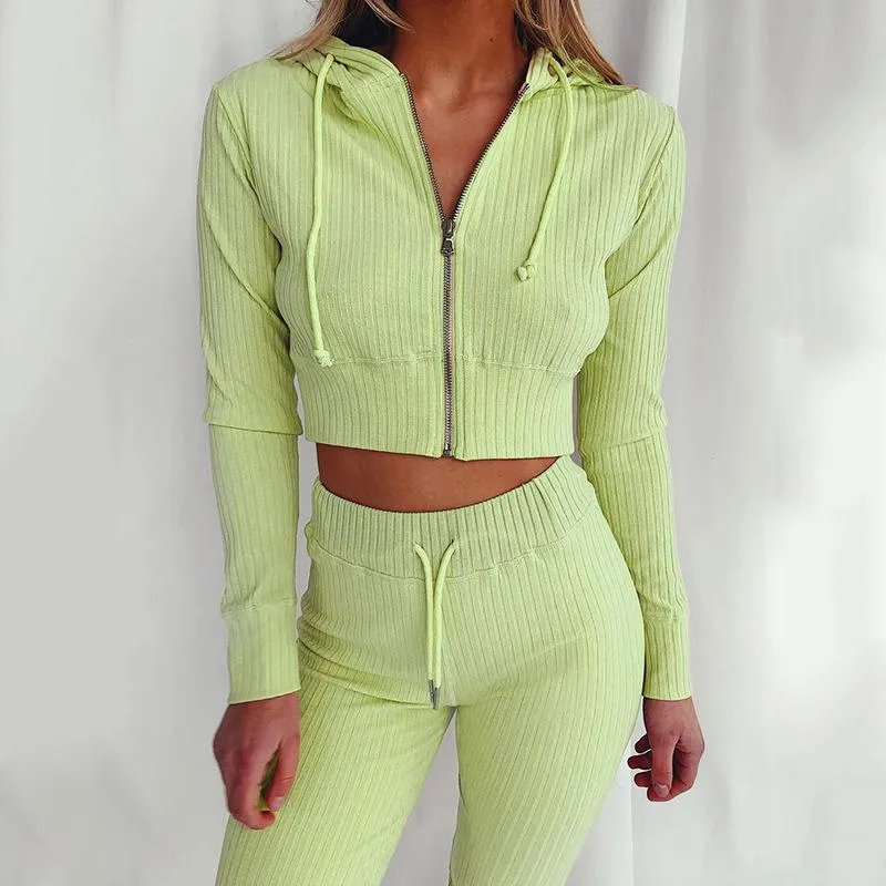 2pc Lounge Outfit with Crop Sweater