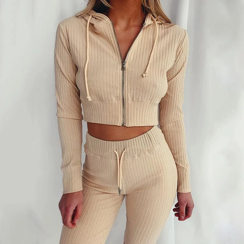 2pc Lounge Outfit with Crop Sweater