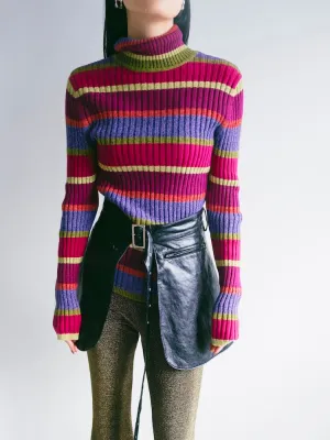 90s Stripe Rib Knit Top