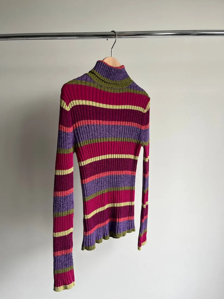 90s Stripe Rib Knit Top