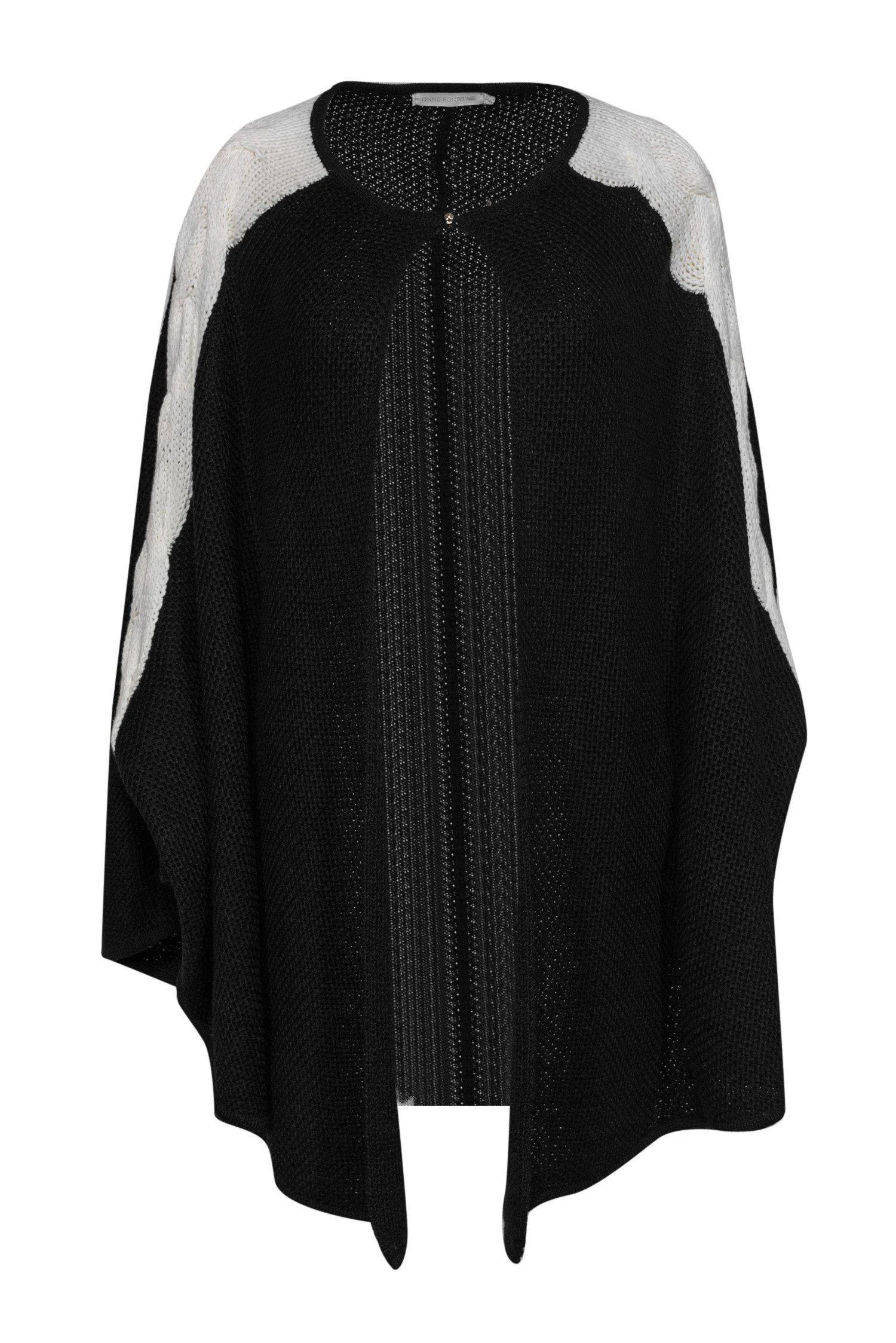 Anne Fontaine - Black & White Knit Cape Sz S