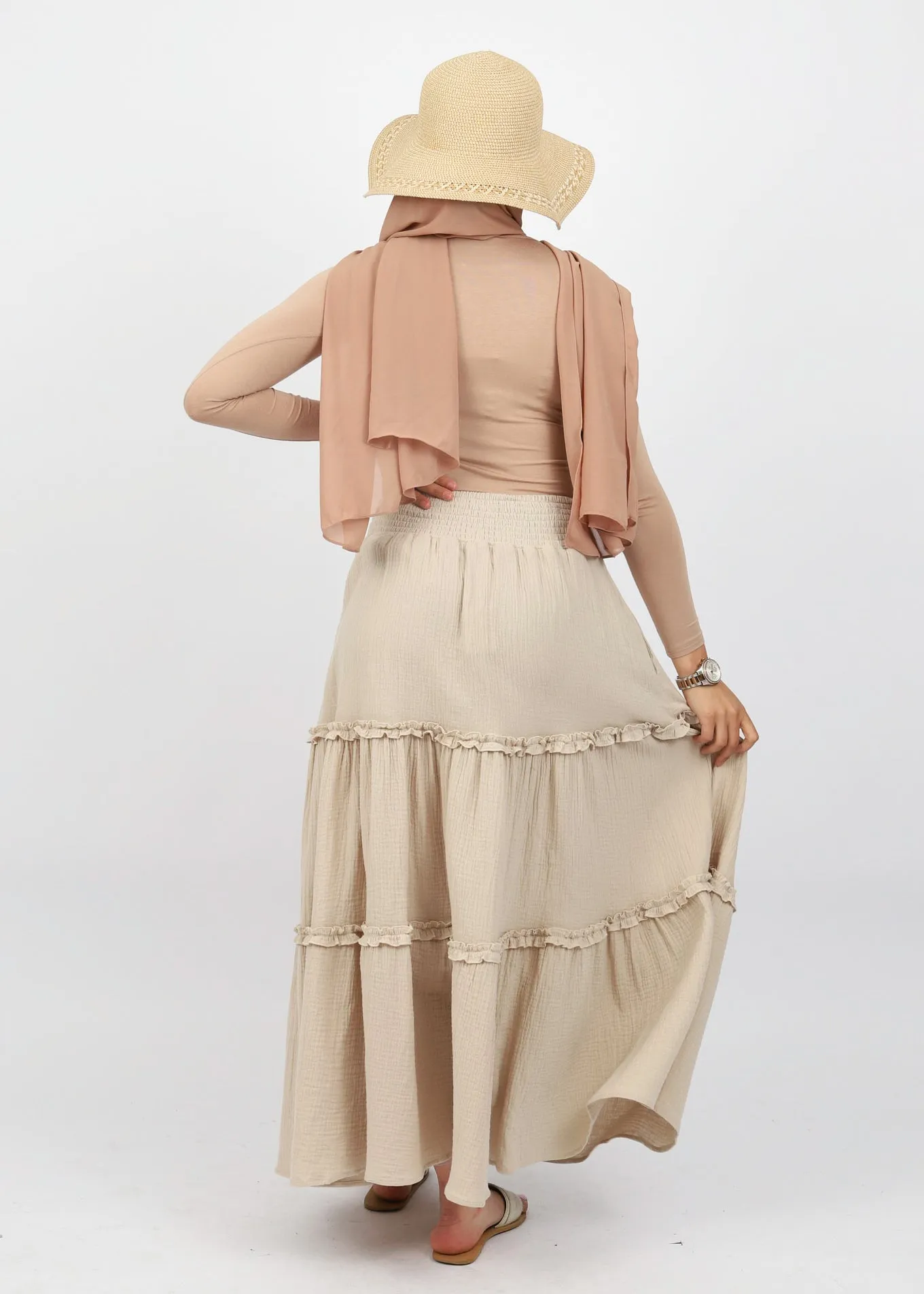 Asmara Cotton Tiered Skirt