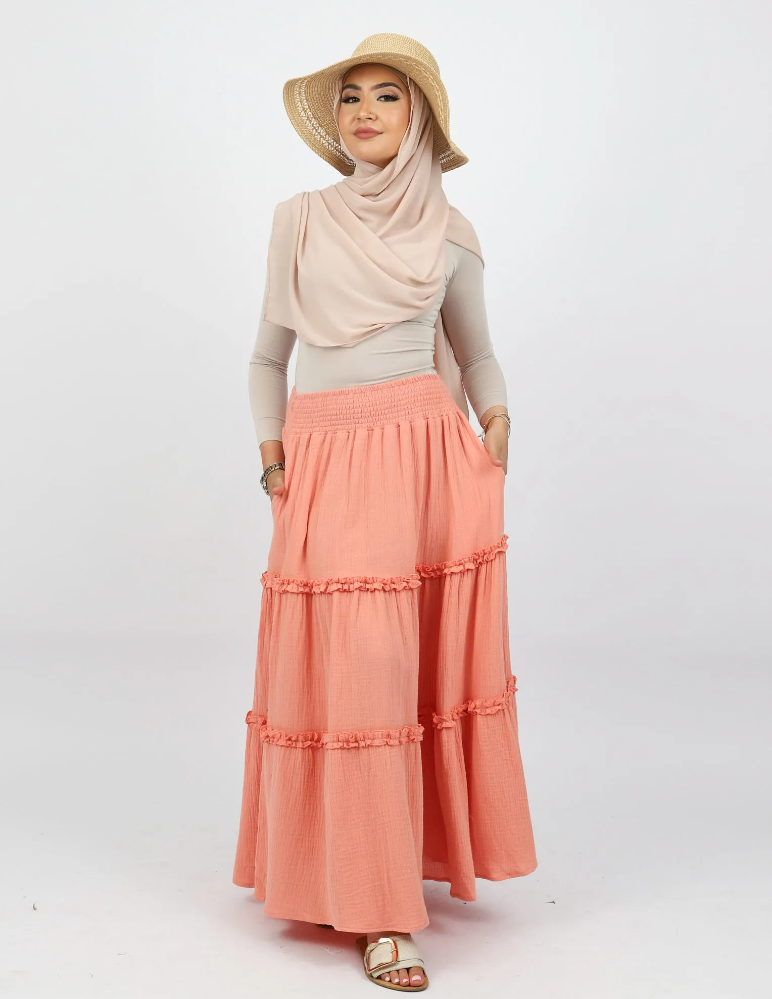 Asmara Cotton Tiered Skirt