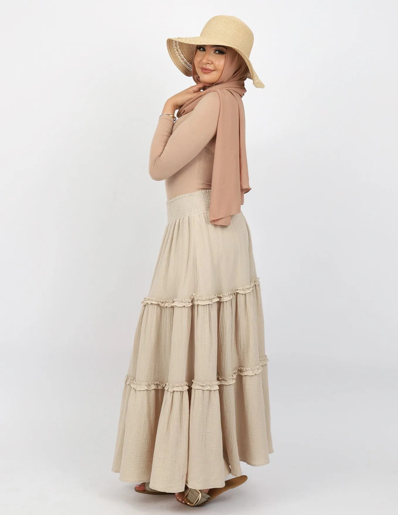 Asmara Cotton Tiered Skirt