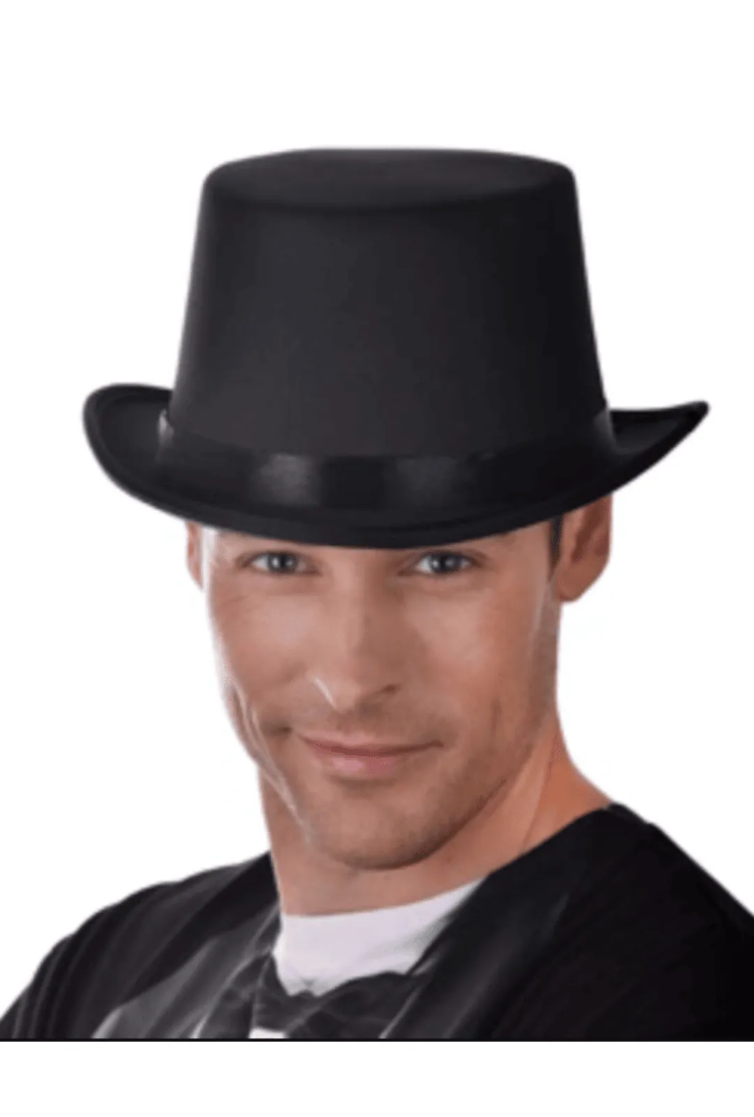 Black Velvet Look Tall Top Hat