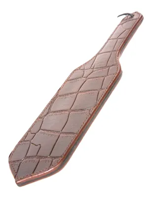 Brown Embossed Leather Paddle