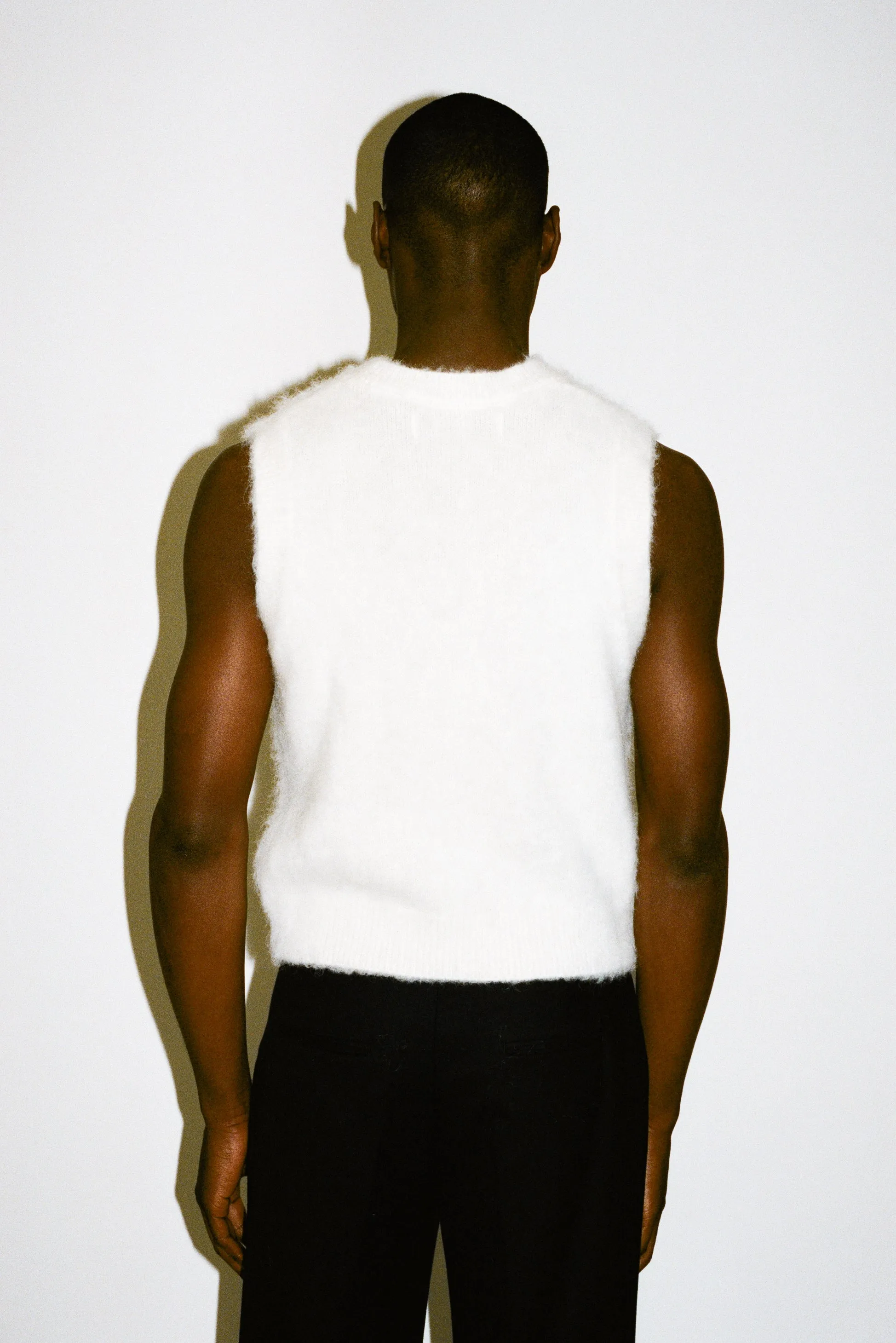 Canal Alpaca Knit Sweater Vest  |  Ivory