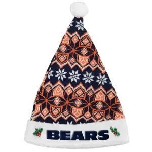 Chicago Bears NFL Team Logo Holiday Knit Santa Hat