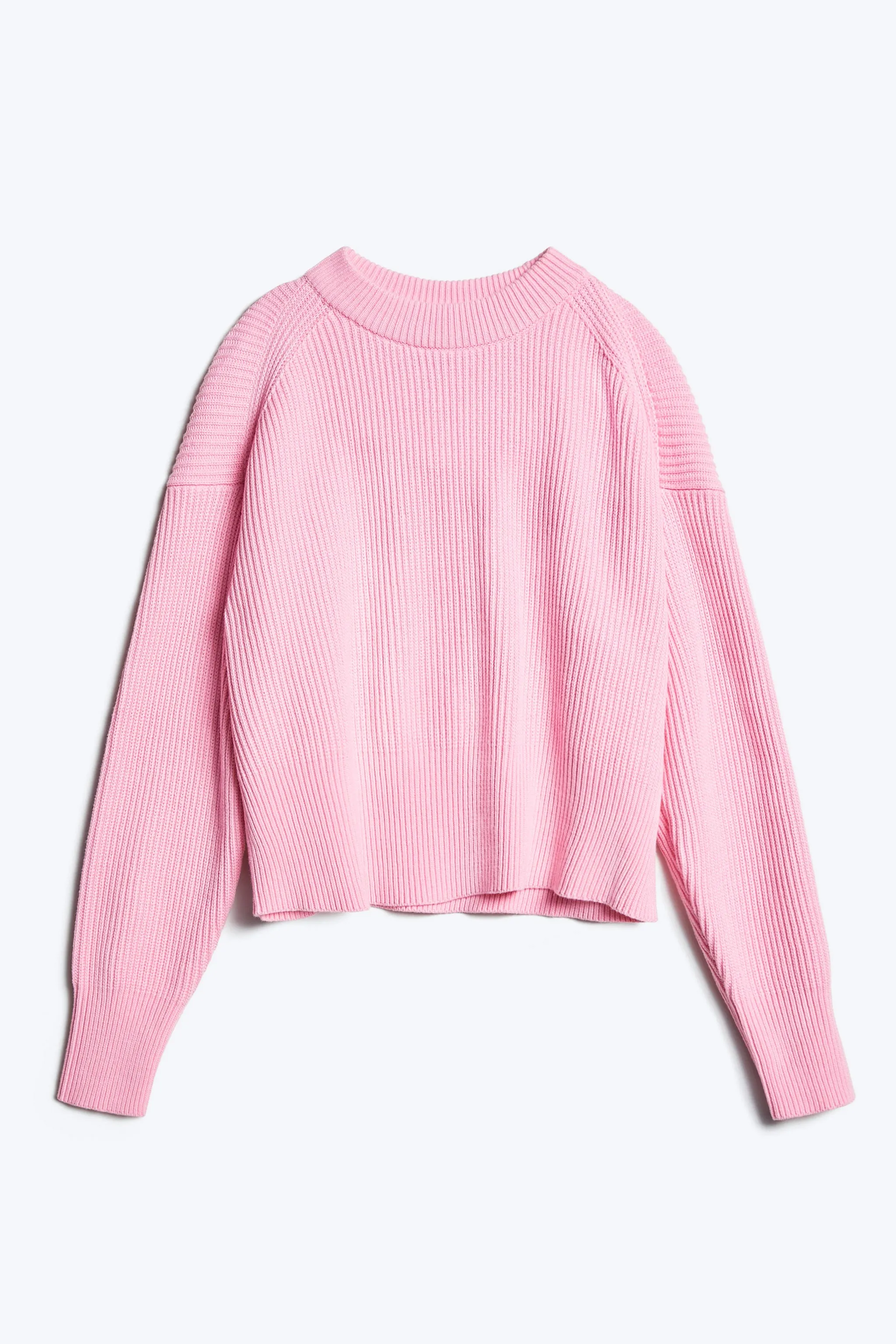 Conceal Crop Knit Sweater Pink