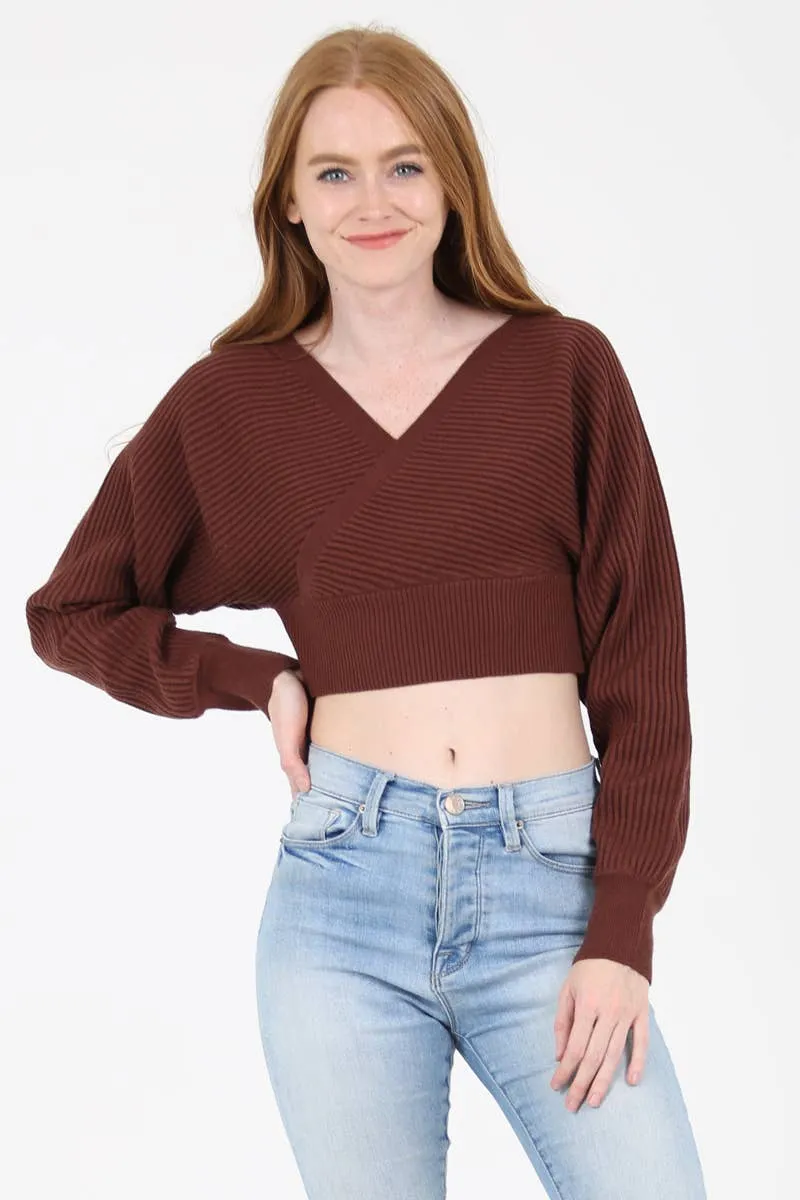 Cozy Beautiful White Sweater Crop