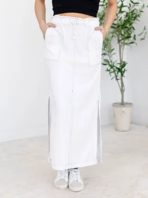 DEX Contrast Stitch Maxi Skirt