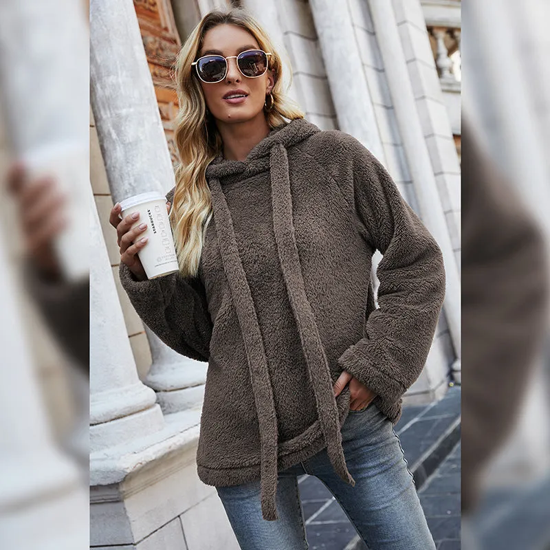 Double-Sided Fleece Hoodie Winter Wholesale Sweater Women'S Clothing