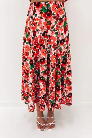 Ella Mae Maxi Skirt Rose