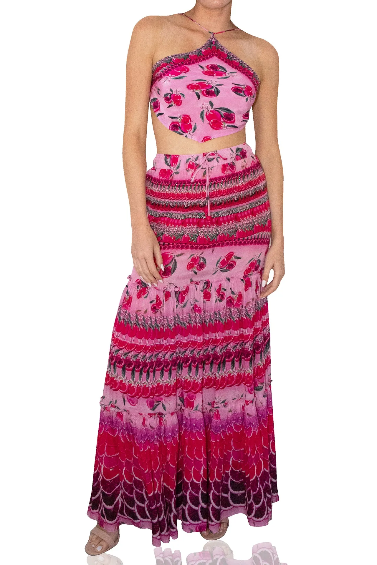 Fuchsia Beach Wrap Skirt