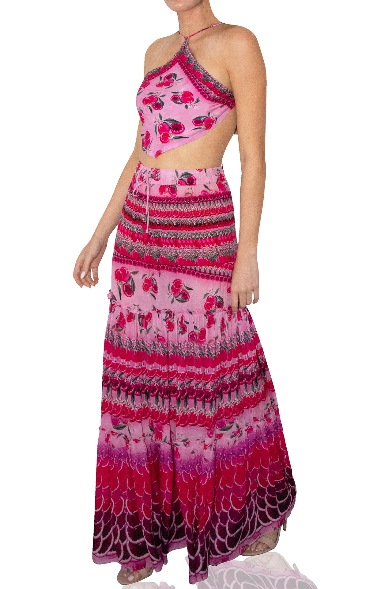 Fuchsia Beach Wrap Skirt