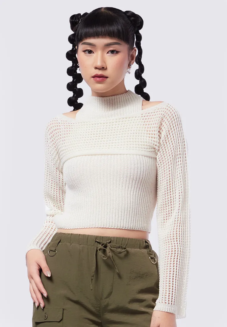 Hollow Out Crop Sweater