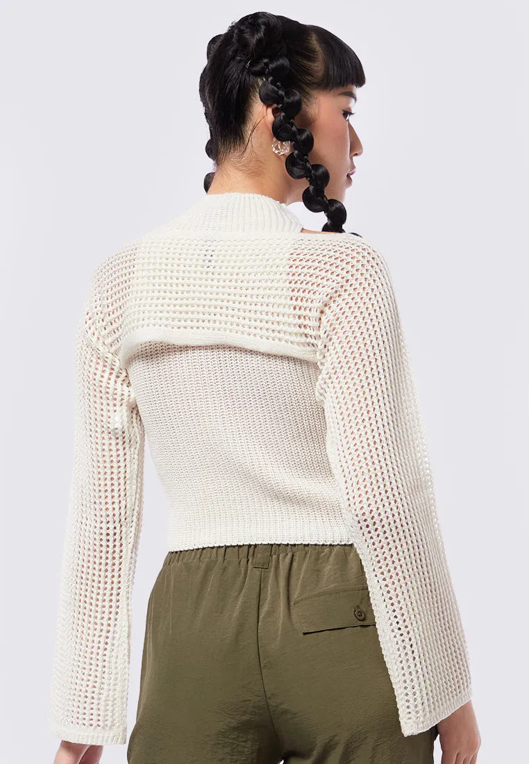 Hollow Out Crop Sweater