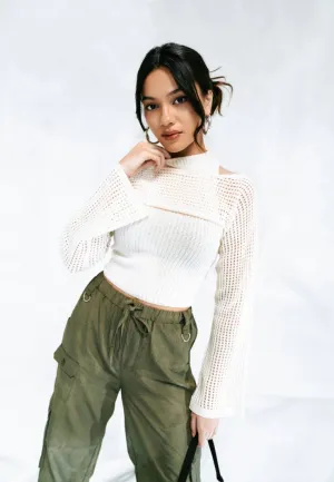 Hollow Out Crop Sweater