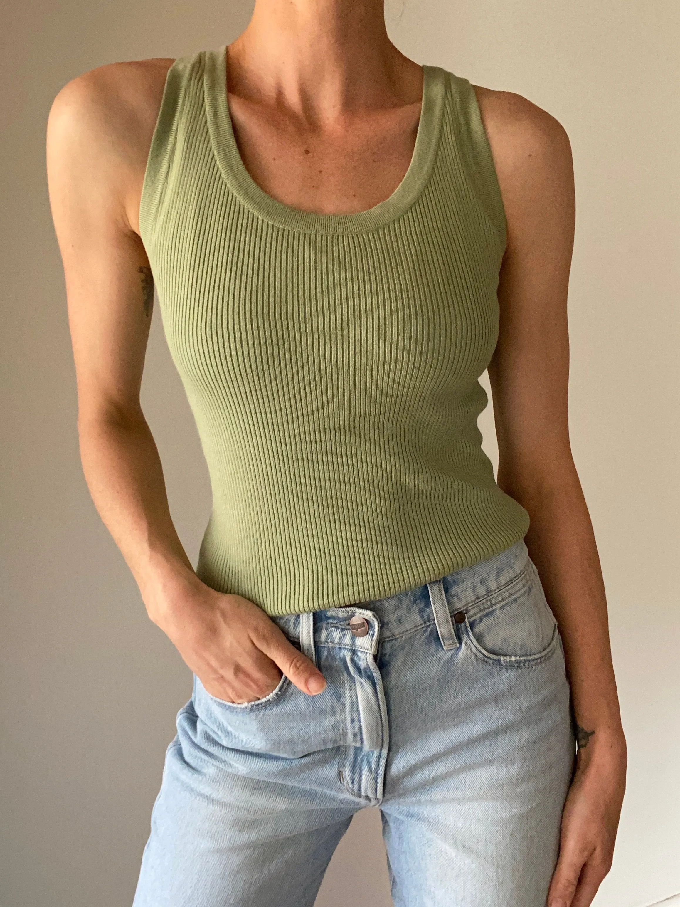 Indi Tank Top Sage