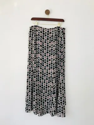 Jaeger Women's Silk Spot Maxi Skirt | UK14 | Multicolour