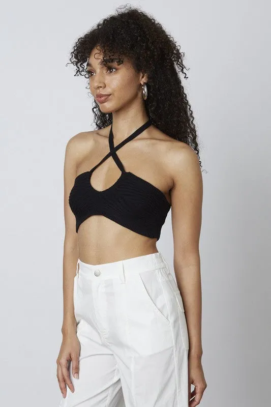 Joanna Knit Crop Halter Top