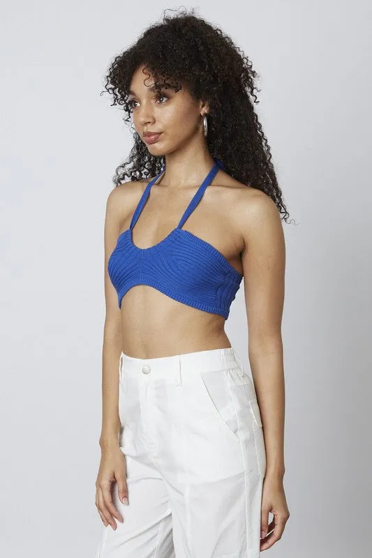 Joanna Knit Crop Halter Top