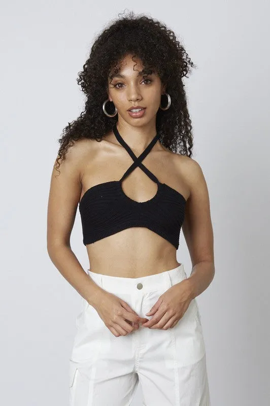 Joanna Knit Crop Halter Top