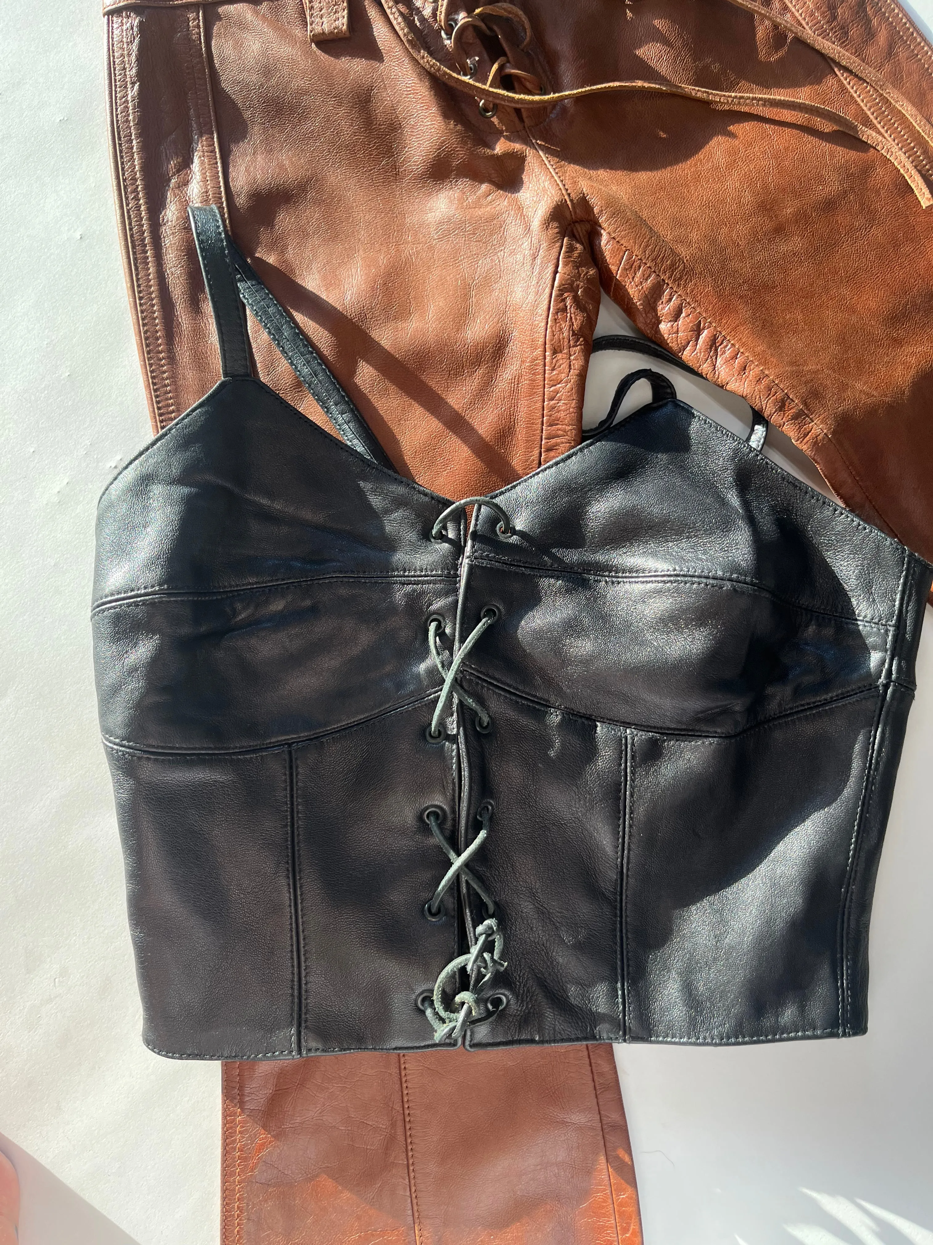 Leather Corset Top