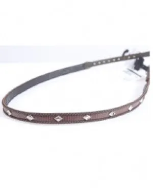 Leather Diamond Hat Band