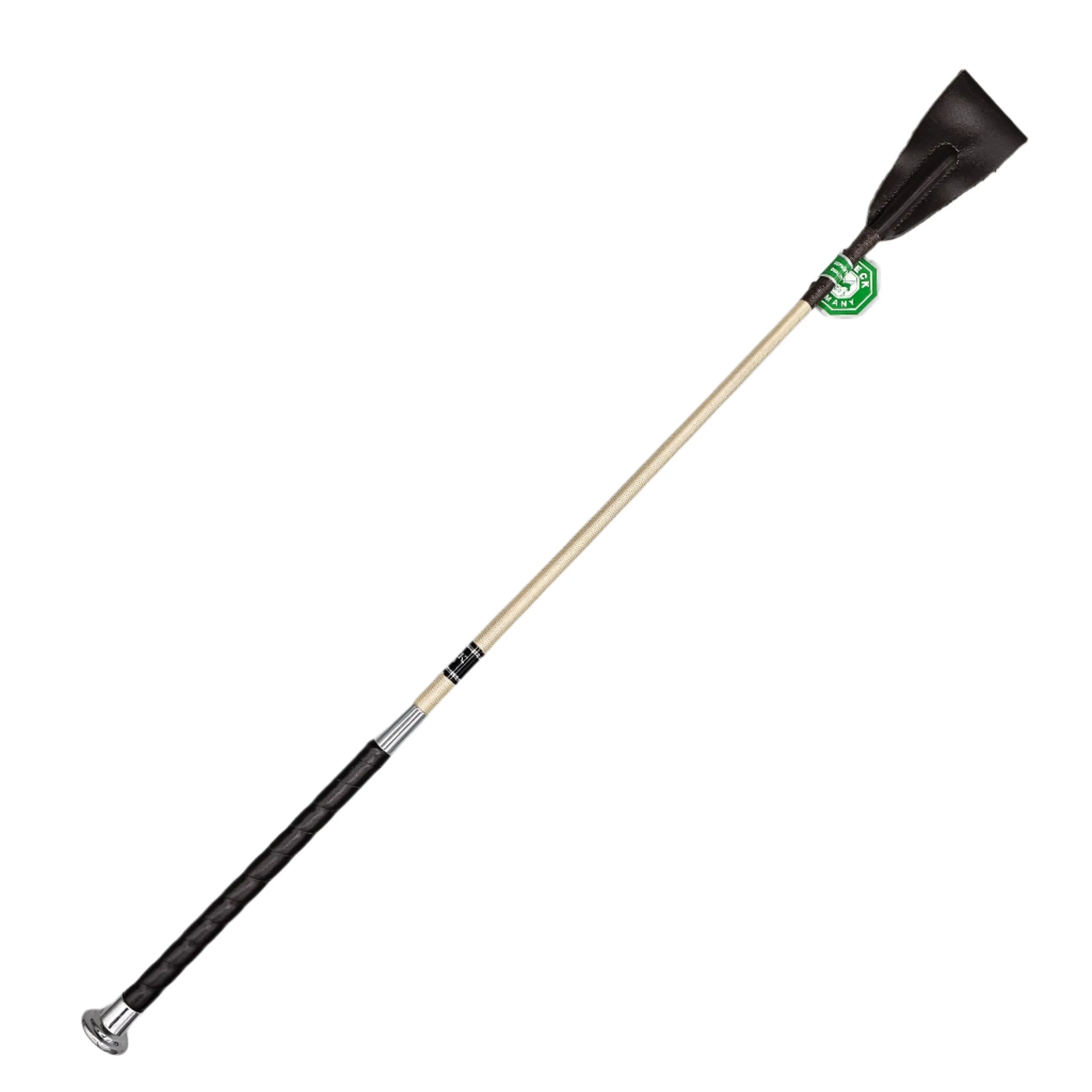 Leather-grip Riding Crop, with Nickle Mushroom Cap, 60cm 24"