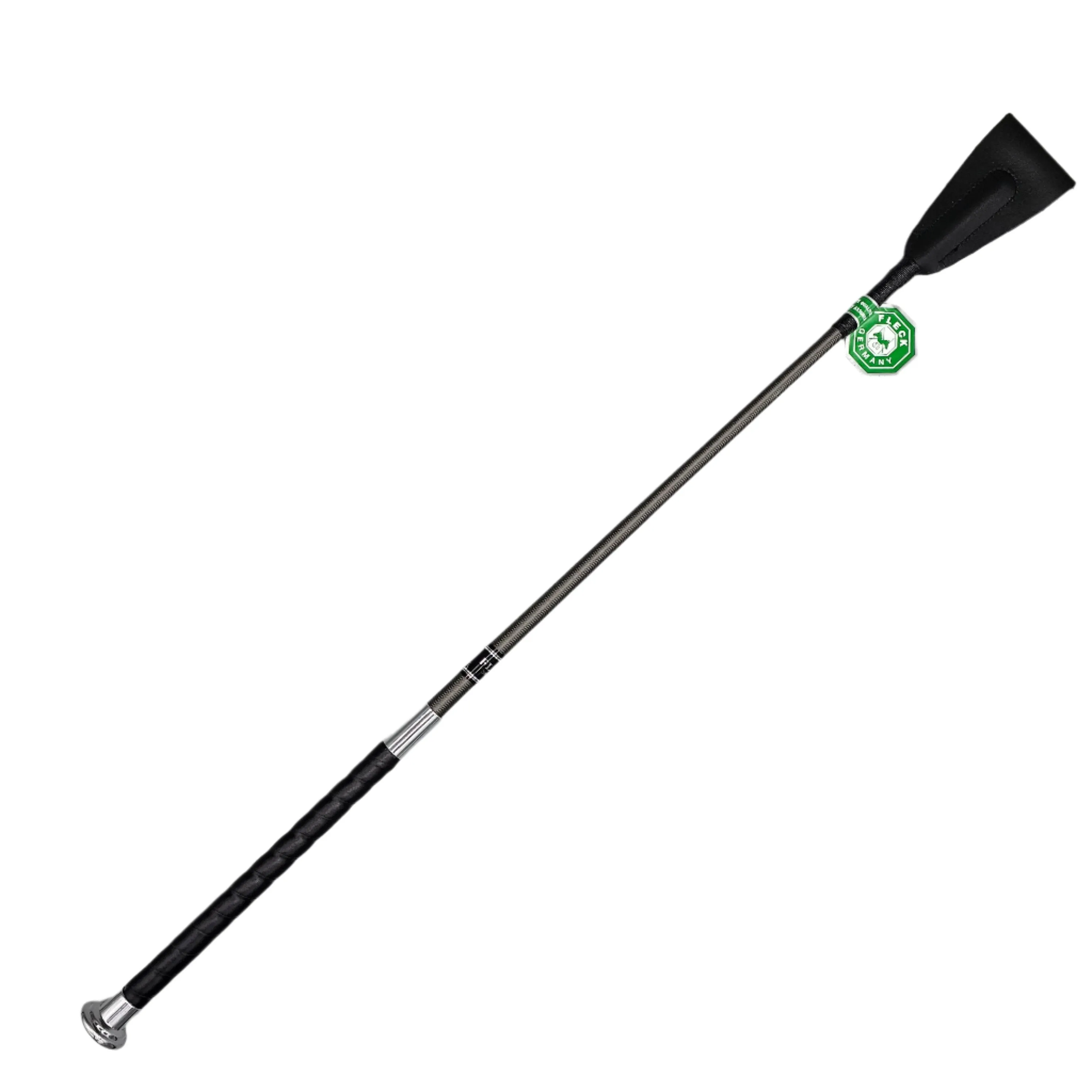 Leather-grip Riding Crop, with Nickle Mushroom Cap, 60cm 24"