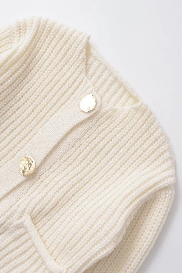 Long Sleeve Button Detail Sweater