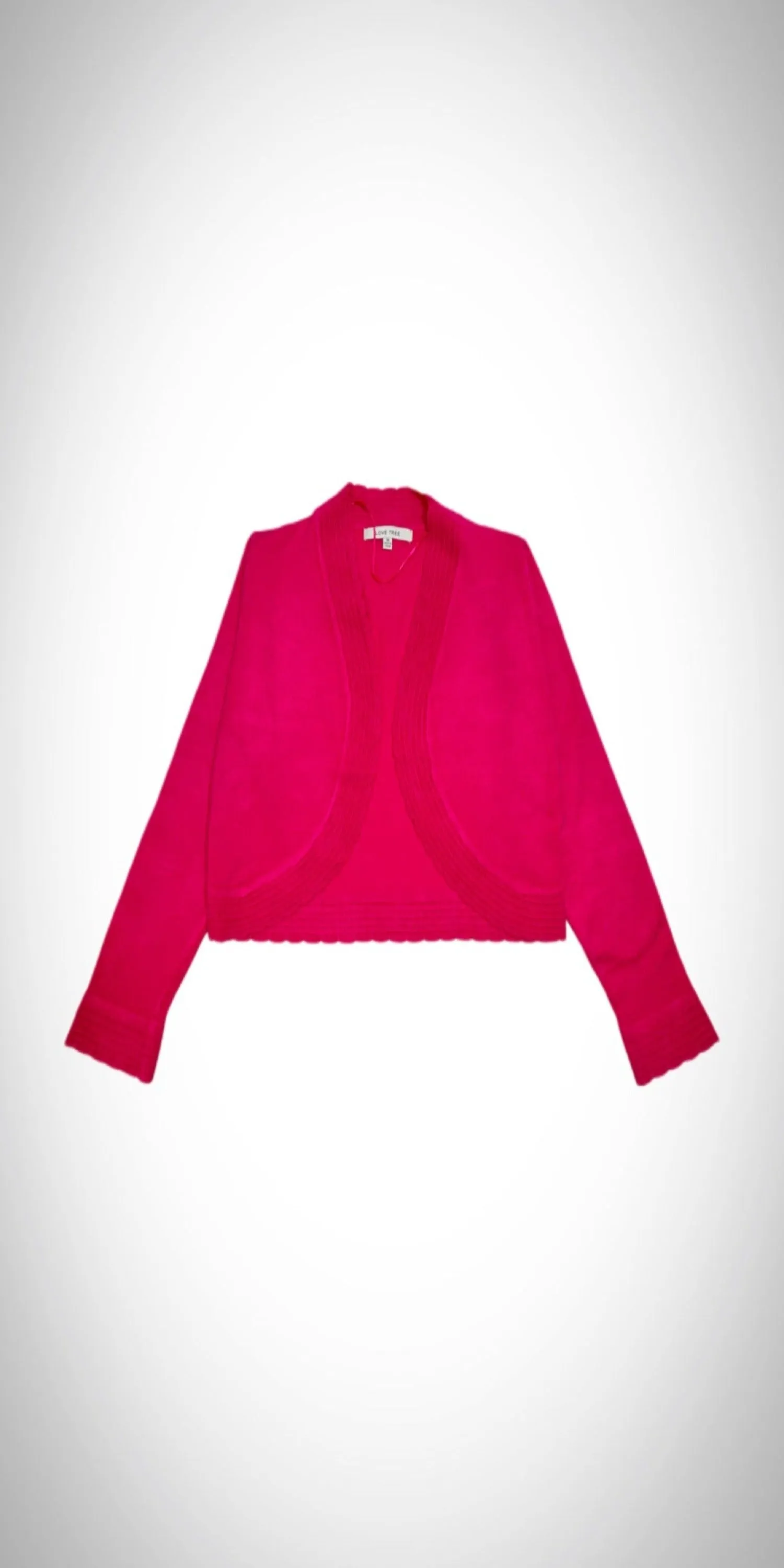 Love Tree Wick Pointelle Crop Cardigan