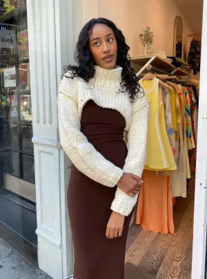 Mabel Crop Sweater in Cream