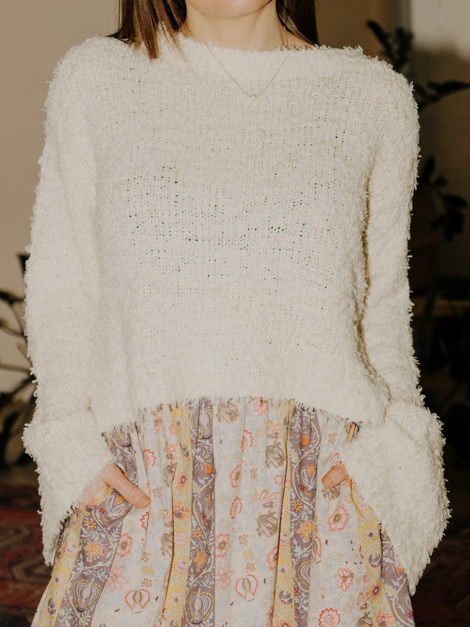 Maybell Sweater Top - Ivory