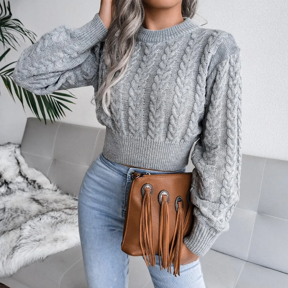 Misty Days Crop Sweater