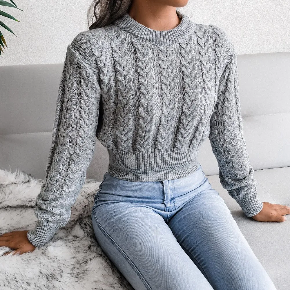 Misty Days Crop Sweater