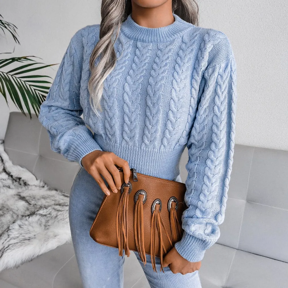 Misty Days Crop Sweater