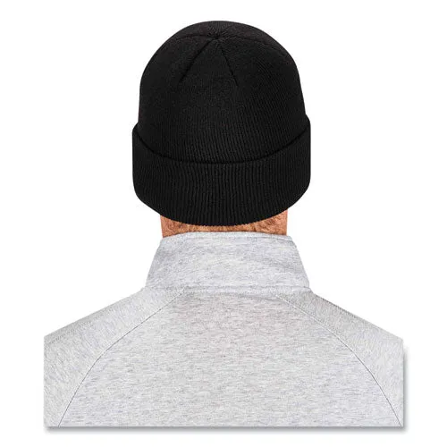 N-ferno 6806 Cuffed Rib Knit Winter Hat, One Size Fits Most, Black, Ships In 1-3 Business Days