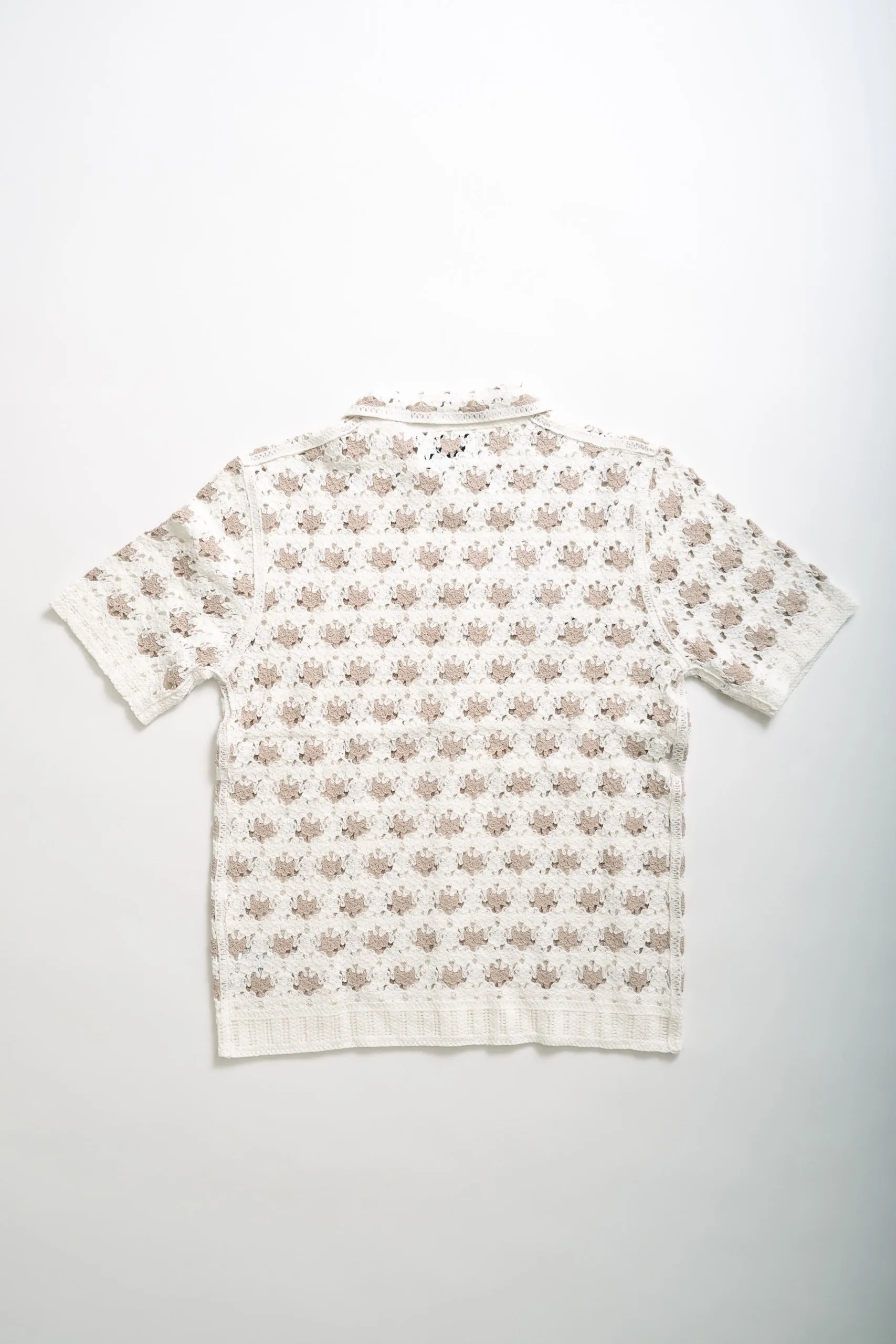 PORTO SHIRT - SPLASH CROCHET ECRU