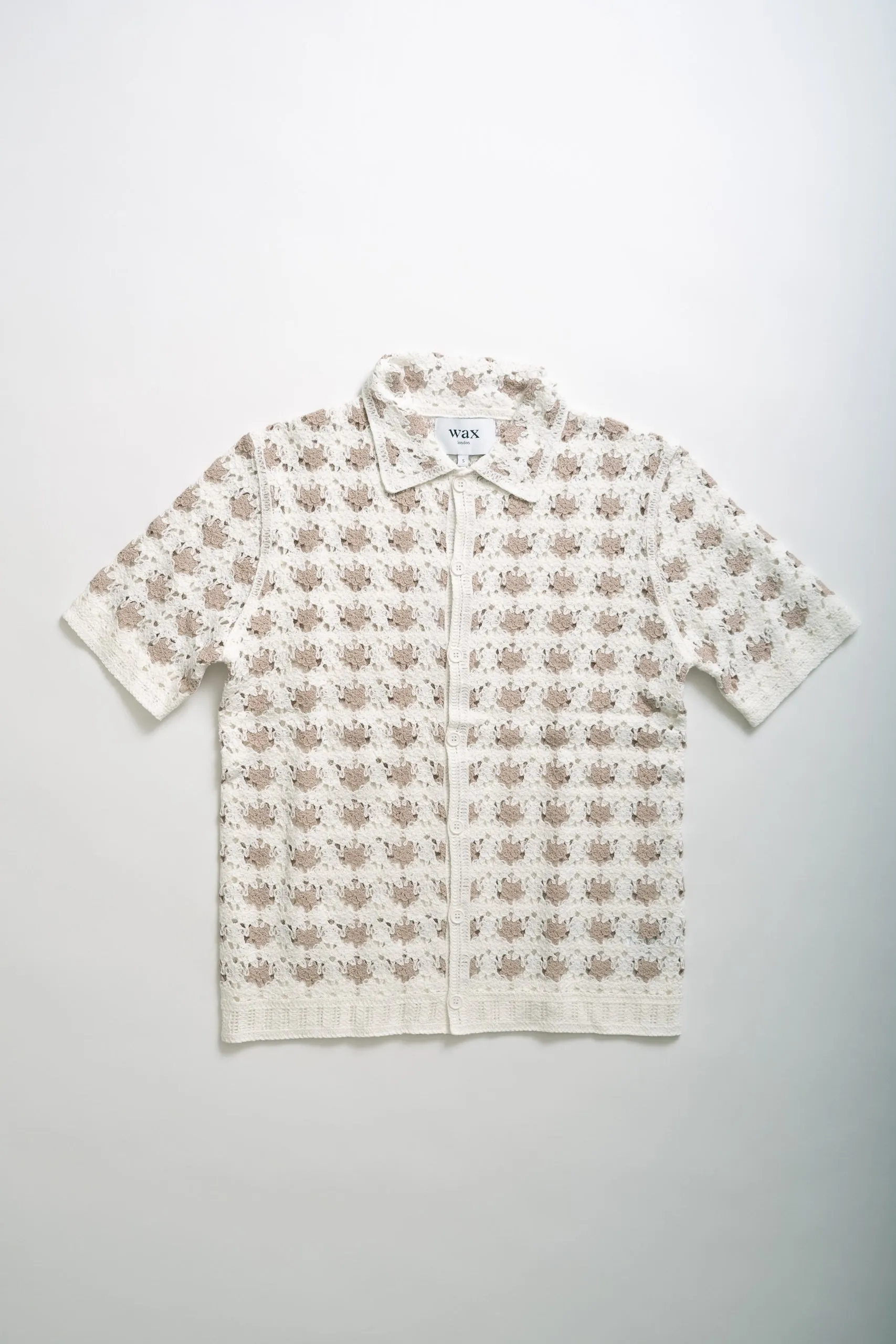 PORTO SHIRT - SPLASH CROCHET ECRU