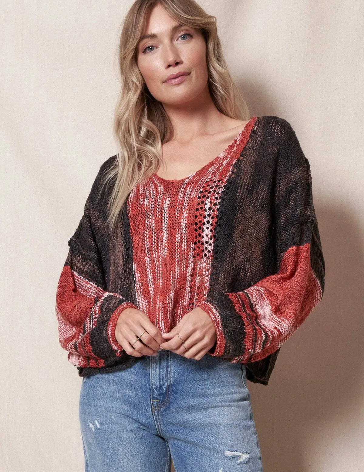 Quinn Crop Sweater - Redwood- Medium Only