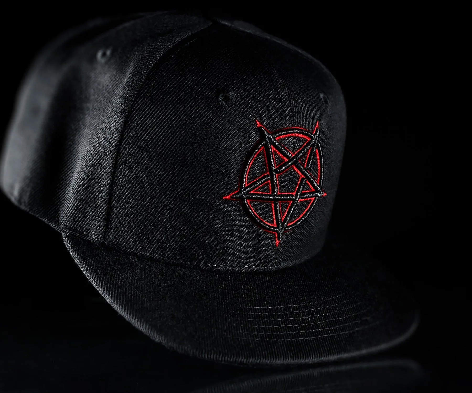 Red Outline Pentagram Snapback