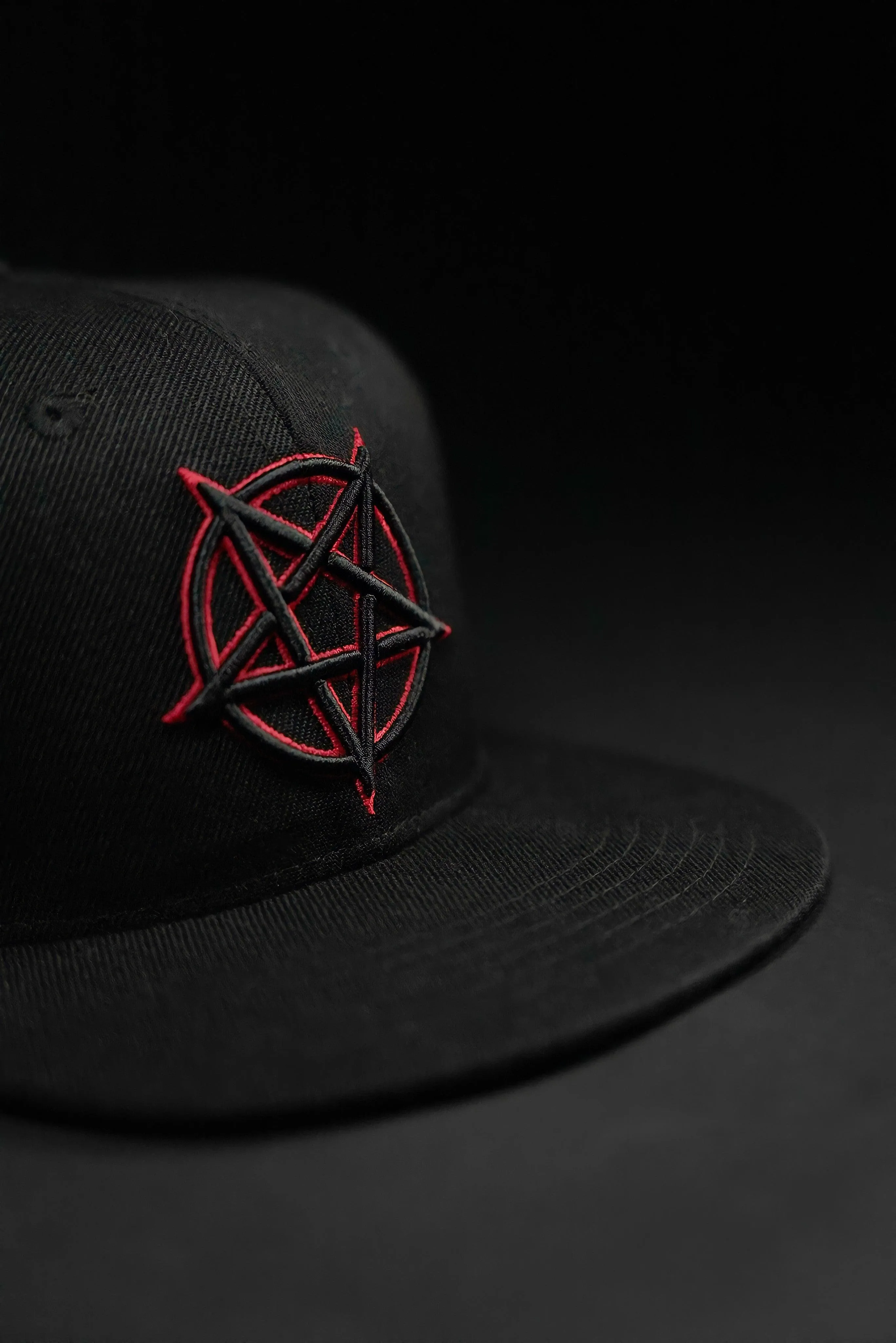 Red Outline Pentagram Snapback