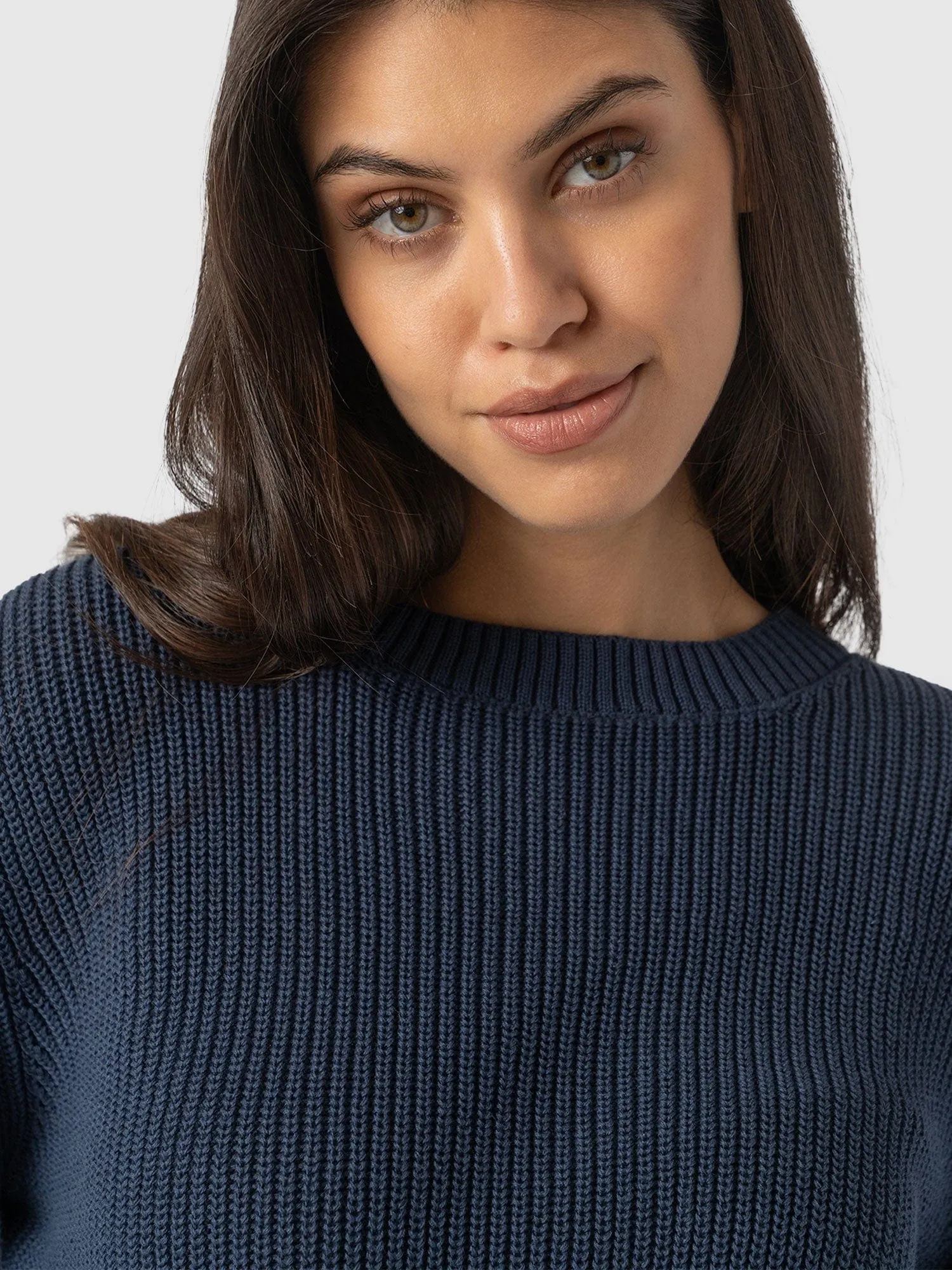 Remy Crop Sweater - Navy