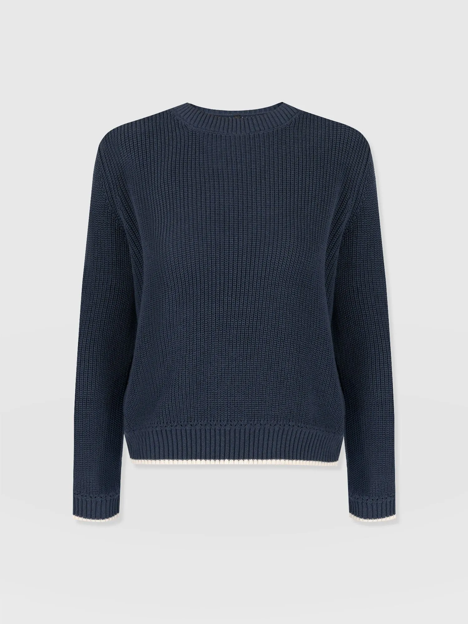 Remy Crop Sweater - Navy