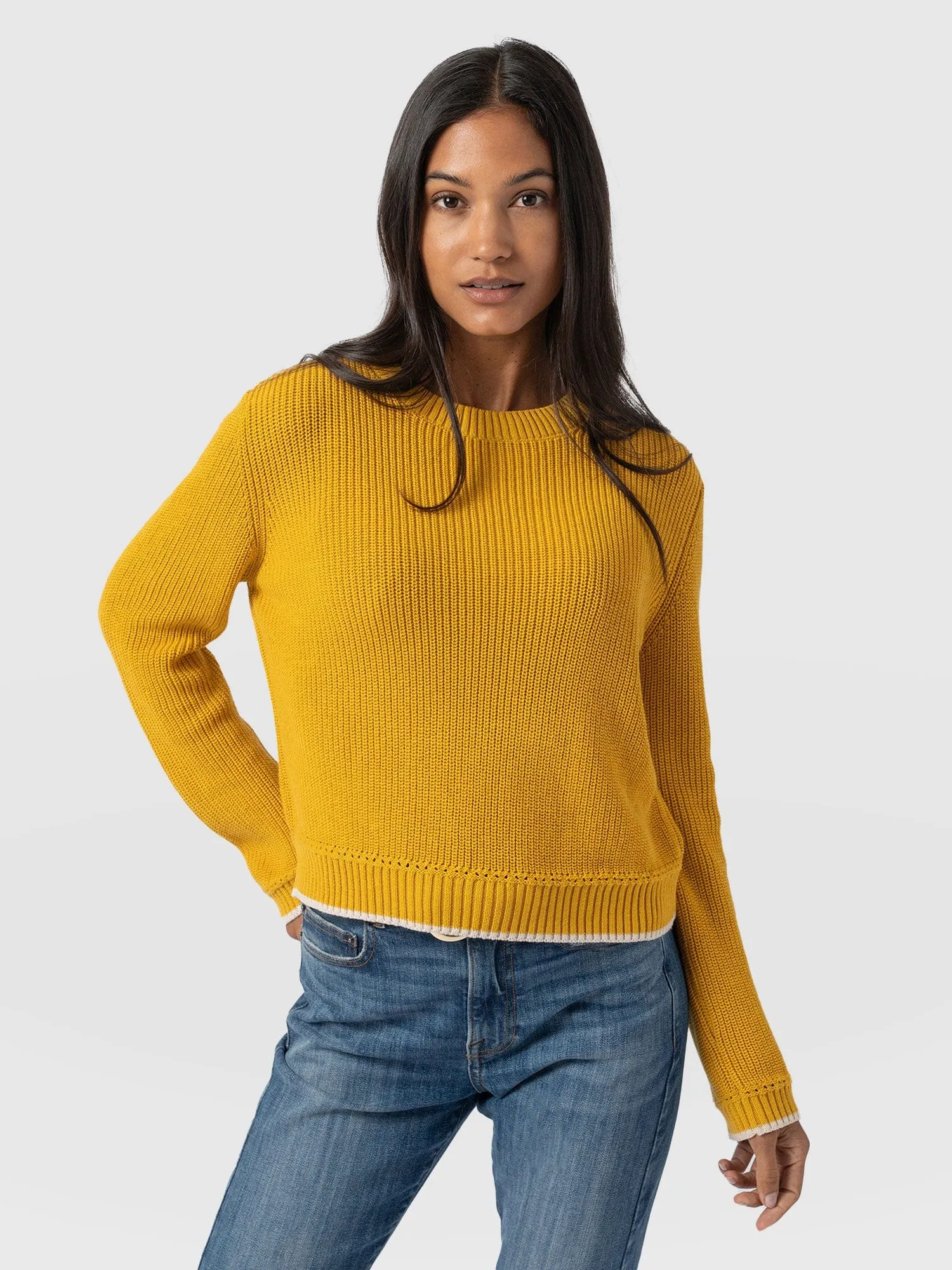 Remy Crop Sweater - Yellow