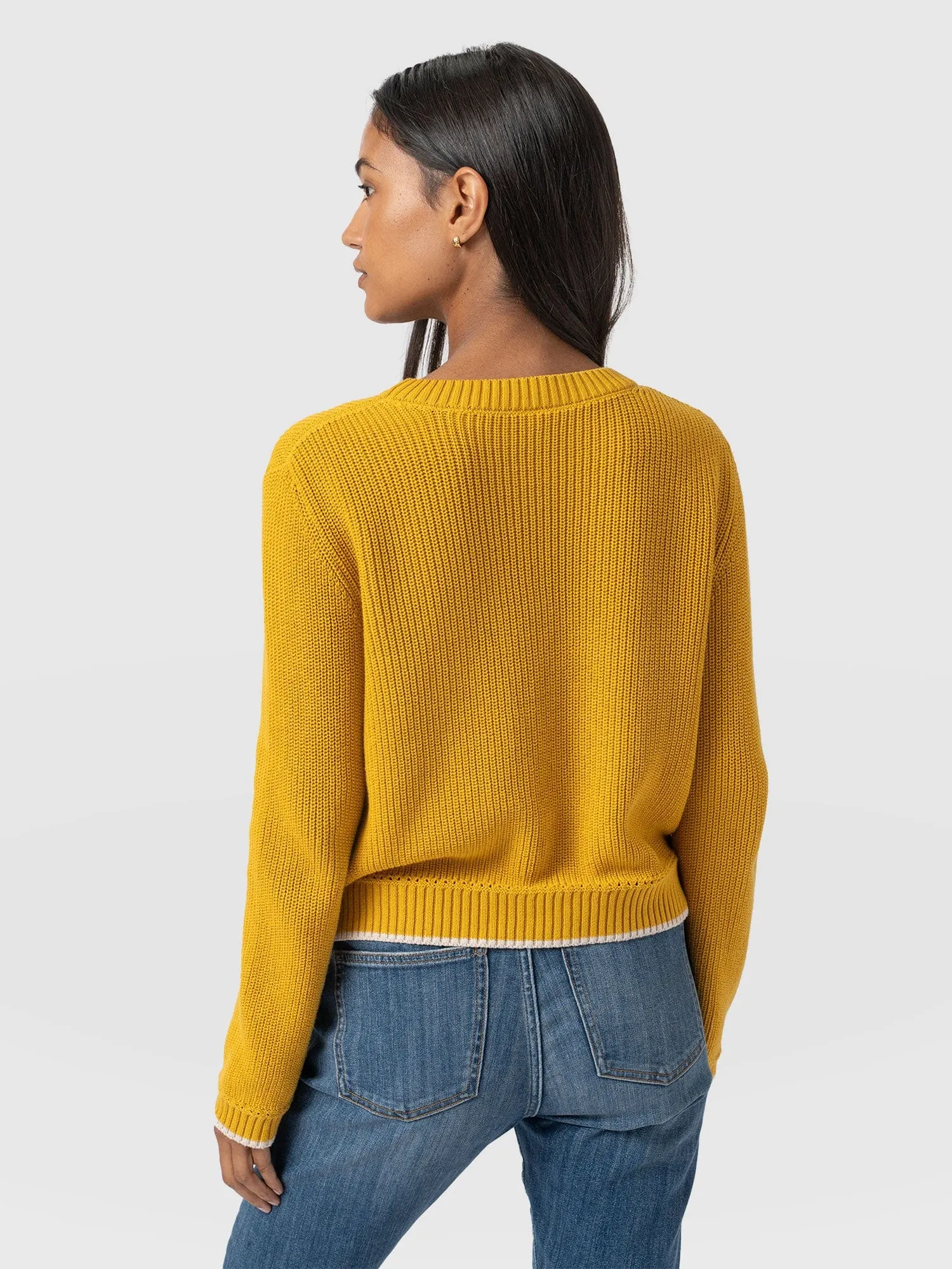 Remy Crop Sweater - Yellow