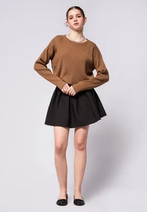 Round Neck Loose Crop Sweater