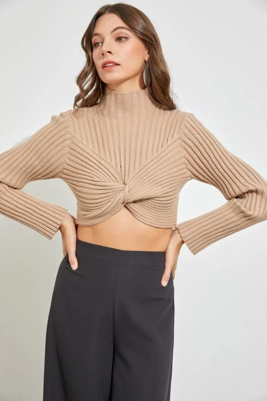 Samantha High Neck Knit Top